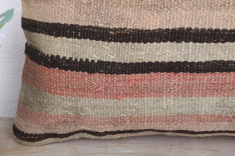 Kilim Cushion Sham, Pillow for Sofa, 12x20 Beige Cushion, Retro Throw Pillow Cover, Pet Pillow, Vintage Pillow, Tribal Cushion Cover, Pillow Cover - 3