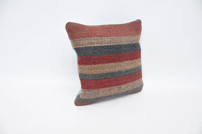 Designer Throw Cushion Case, 12x12 Red Cushion, Cushion, Pillow for Sofa, Turkish Pillow, Vintage Pillow, Boho Throw Pillow Cover - 3