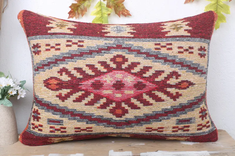 Pillow for Sofa, 16x24 Yellow Pillow Cover, Pillow Cover, Ethnic Pillow, Tribal Pillow Case, Kilim Pillow Cover, Vintage Kilim Throw Pillow - 2