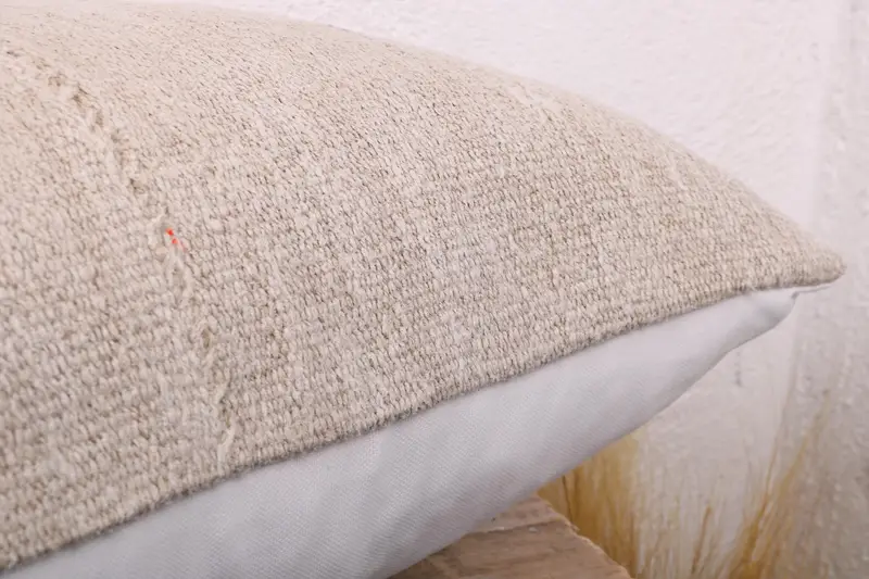Luxury Pillow, Kilim Cushion Sham, 16x24 Beige Pillow Cover, Pillow Case, Retro Cushion Cover, Boho Pillow Sham Cover, Pillow for Sofa - 6