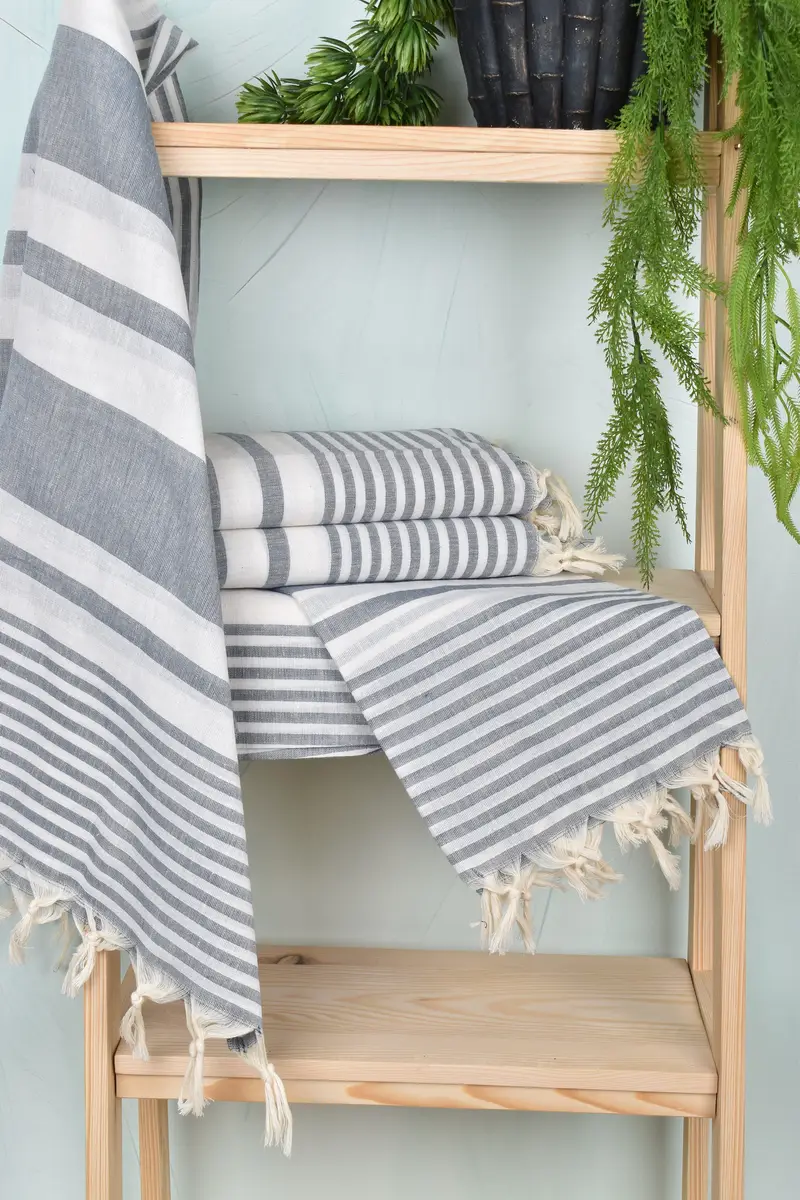 70x40 Cotton Striped Towel, Beach Towel Monogram, Turkish beach towel, Gym Towel, Bathroom Towel, Yoga Towel, Organic towel, Quick-Dry Beach Towel - 6
