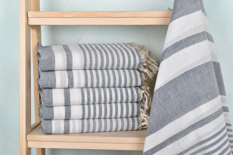 70x40 Cotton Striped Towel, Beach Towel Monogram, Turkish beach towel, Gym Towel, Bathroom Towel, Yoga Towel, Organic towel, Quick-Dry Beach Towel - 2
