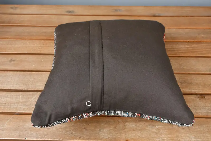12x12 Brown Cushion Cover, Ethnic Throw Pillow Sham, Turkish Kilim Pillow, Boho Pillow, Vintage Throw Pillow, Boho Pillow Sham Cover, Cushion Cover - 5