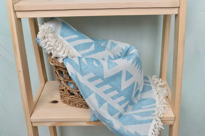 Bridal Shower Gift, Bachelorette Party Gift, 76x40 Cotton Geometric Towel, Monogram Turkish Towel, Gift For The Home Decor, Bridal Shower Favor - 5