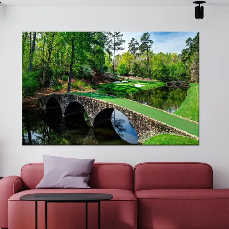 Zarif Doğa Manzarası Golf Kanvas Tablo - Baskılı Duvar Sanatı
