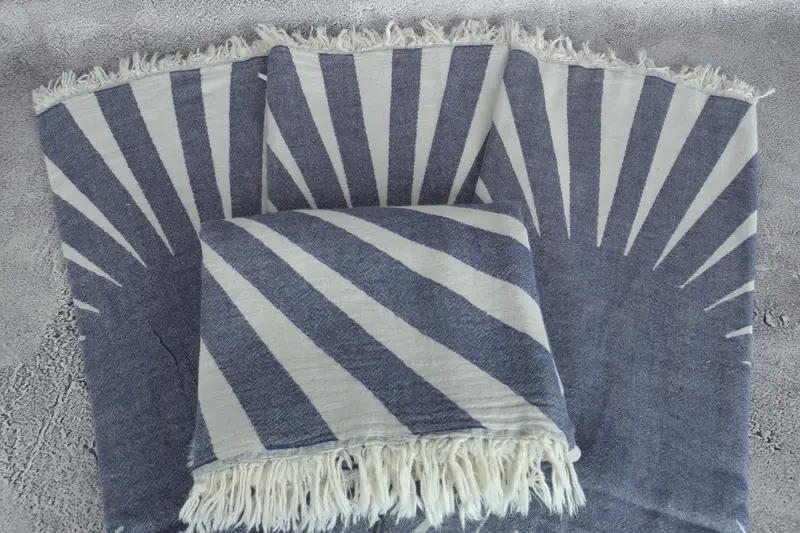 70x36 Cotton Sun Design Towel, Home Decor Gifts, Monogram Turkish Towel, Organic Cotton Towel, Gym Towel, Personalized Beach Towel, Family Gift - 5