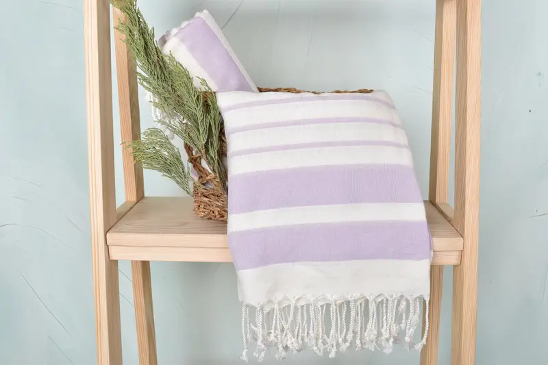 Soft towel, Quick-drying cotton Turkish beach towel, Beach Towel Gift, Personalised Gift, Bridal Shower Favors, 70x40 Cotton Striped Towel - 4