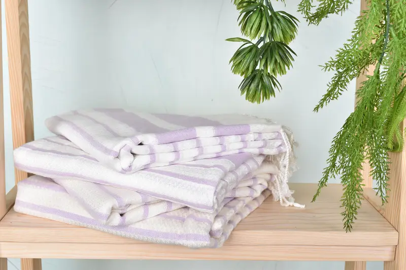 Soft towel, Quick-drying cotton Turkish beach towel, Beach Towel Gift, Personalised Gift, Bridal Shower Favors, 70x40 Cotton Striped Towel - 7