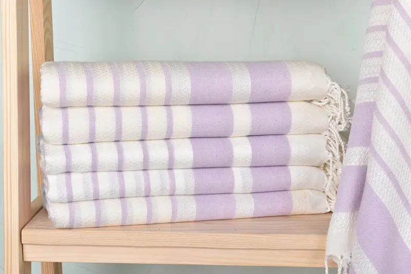 Soft towel, Quick-drying cotton Turkish beach towel, Beach Towel Gift, Personalised Gift, Bridal Shower Favors, 70x40 Cotton Striped Towel - 1