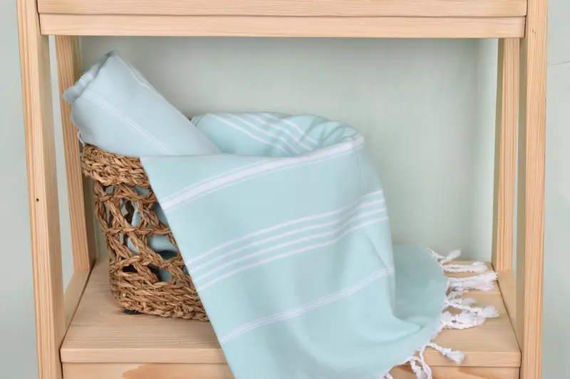 Soft and absorbent Turkish towel, Quick-Dry Beach Towel, 70x40 Cotton Striped Towel, Bathroom Towel, Quick-dry peshtemal, Personalized Gift - 4