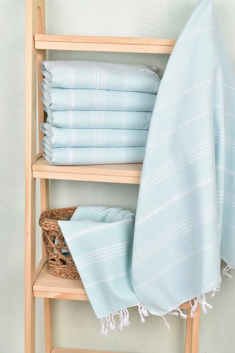 Soft and absorbent Turkish towel, Quick-Dry Beach Towel, 70x40 Cotton Striped Towel, Bathroom Towel, Quick-dry peshtemal, Personalized Gift - 3