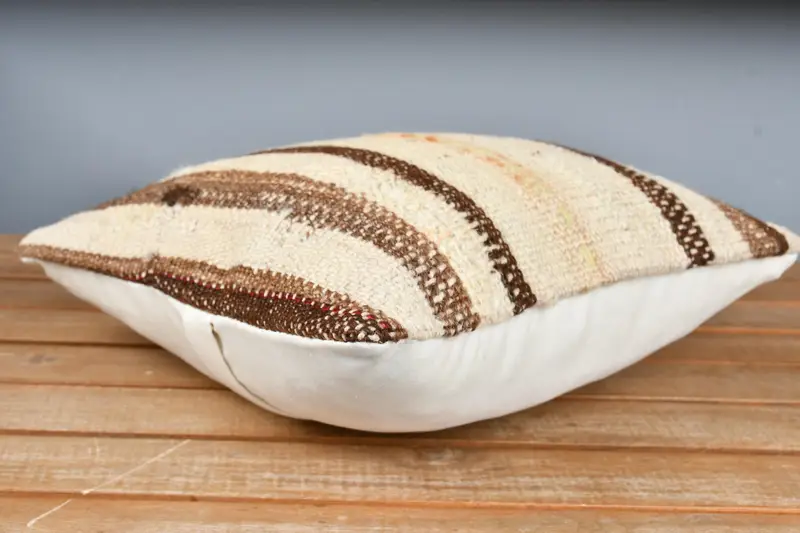 Cotton Pillow, Gift Pillow, Pillow, 12x12 Beige Cushion, Designer Throw Cushion Case, Boho Pillow Sham Cover, Pillow for Couch, Authentic Pillow - 3