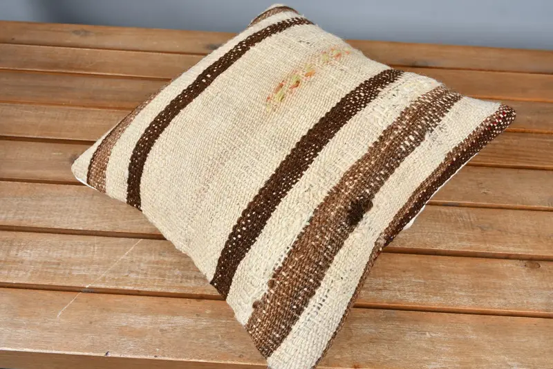 Cotton Pillow, Gift Pillow, Pillow, 12x12 Beige Cushion, Designer Throw Cushion Case, Boho Pillow Sham Cover, Pillow for Couch, Authentic Pillow - 2