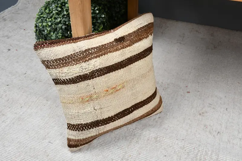 Cotton Pillow, Gift Pillow, Pillow, 12x12 Beige Cushion, Designer Throw Cushion Case, Boho Pillow Sham Cover, Pillow for Couch, Authentic Pillow - 7