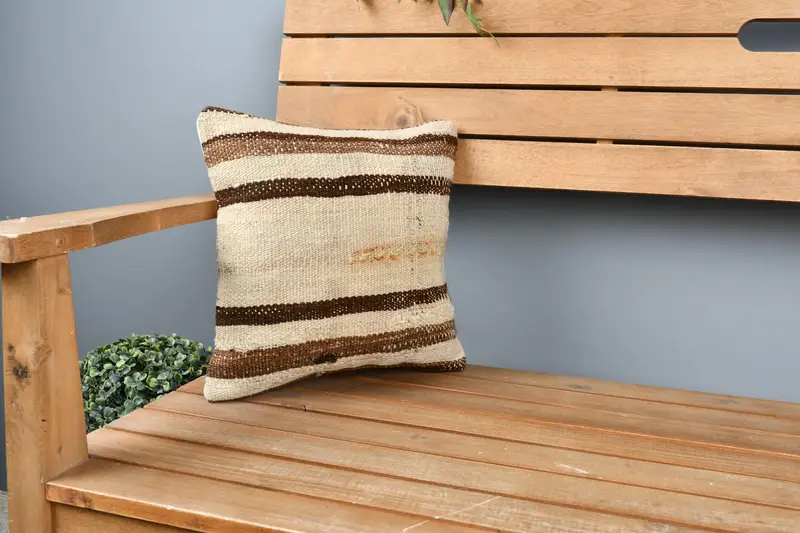Cotton Pillow, Gift Pillow, Pillow, 12x12 Beige Cushion, Designer Throw Cushion Case, Boho Pillow Sham Cover, Pillow for Couch, Authentic Pillow - 1