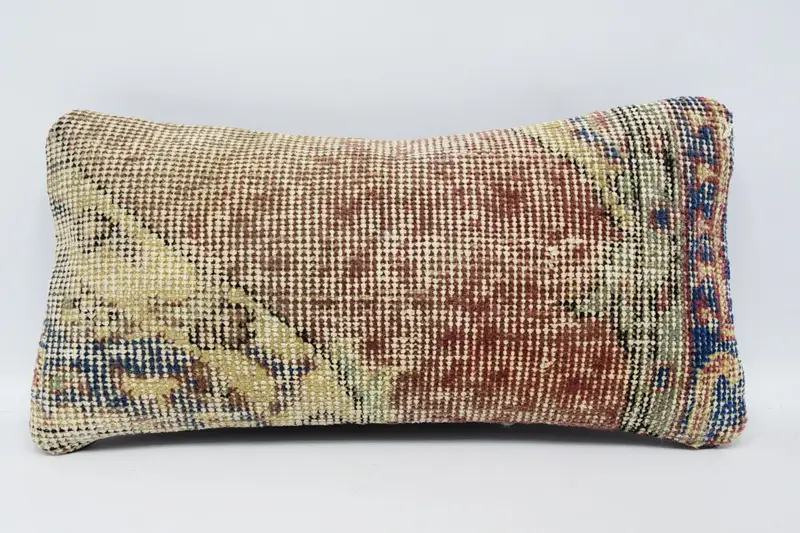 Interior Designer Pillow, Car Pillow, Turkish Pillow, 8x16 Blue Pillow Sham, Pillow, Ethnic Throw Cushion Case, Boho Pillow Sham Cover - 1