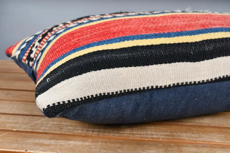 Pillow Case, Vintage Kilim Pillow, Interior Designer Pillow, Oriental Cushion Case, Southwestern Pillow Cover, Pillow for Couch, 12x24 Red Pillow - 4