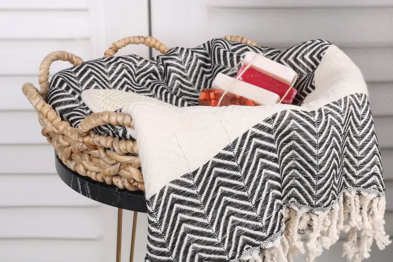 Custom Gift, Bachelorette Party Gift, 70x40 Cotton Zig zag Towel, Home Decor Gifts, Beach Size Towel, Engagement Gift, Bachelorette Beach Towel - 2