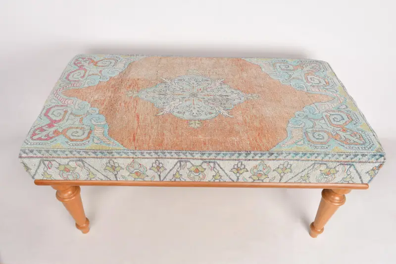 モジュール式オットマンソファセット、キリム風のウールブレンドオットマン