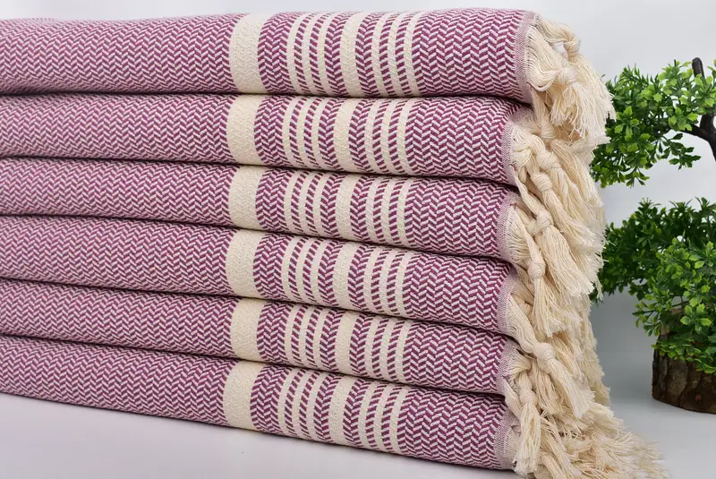 Monogram Towels, Turkish Hand Towel, Wedding Gift, Personalized Gift, Custom Tea Towel, 40x18 Cotton Striped Towel, Beach Theme Wedding Gift - 3