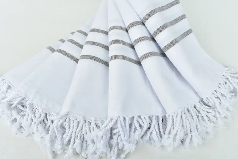 Monogram Towels, Custom Wedding Gifts, Turkish Tea Towel, Personalized Hand Towel, Wedding Gift, Bachelorette Gifts, 40x24 Cotton Striped Towel - 4