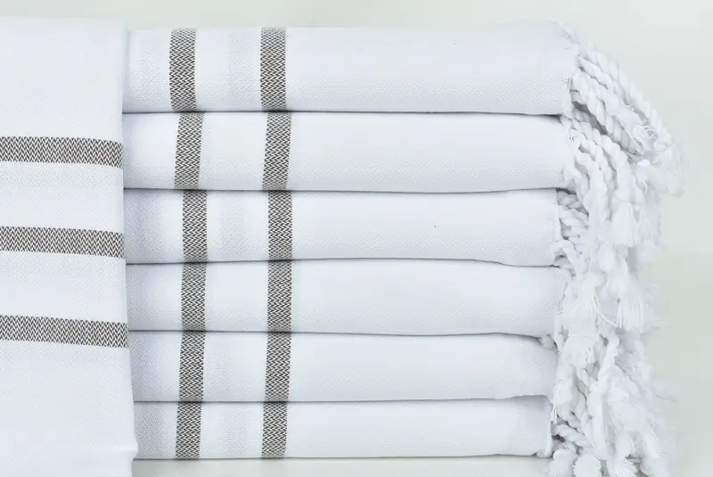 Monogram Towels, Custom Wedding Gifts, Turkish Tea Towel, Personalized Hand Towel, Wedding Gift, Bachelorette Gifts, 40x24 Cotton Striped Towel - 1