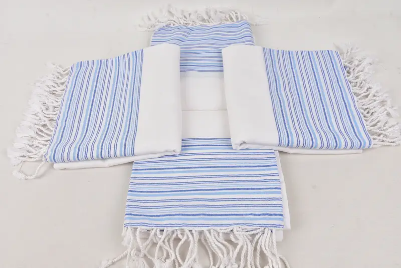 Organic Beach Towel, Gift Towel, Bachelor Party Favors, Personalized Gifts, Gym Towel, Lightweight towel, Luxury towel, 70x40 Cotton Striped Towel - 6