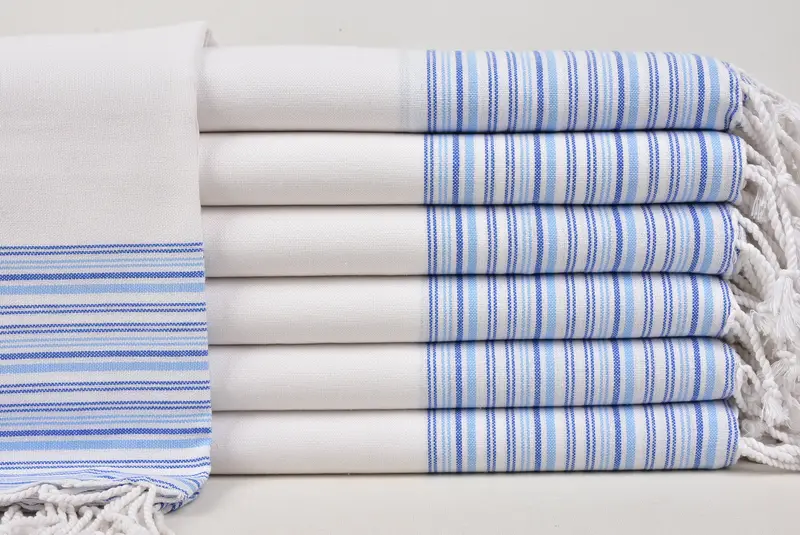 Organic Beach Towel, Gift Towel, Bachelor Party Favors, Personalized Gifts, Gym Towel, Lightweight towel, Luxury towel, 70x40 Cotton Striped Towel - 1