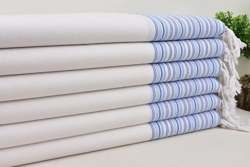 Organic Beach Towel, Gift Towel, Bachelor Party Favors, Personalized Gifts, Gym Towel, Lightweight towel, Luxury towel, 70x40 Cotton Striped Towel - 3
