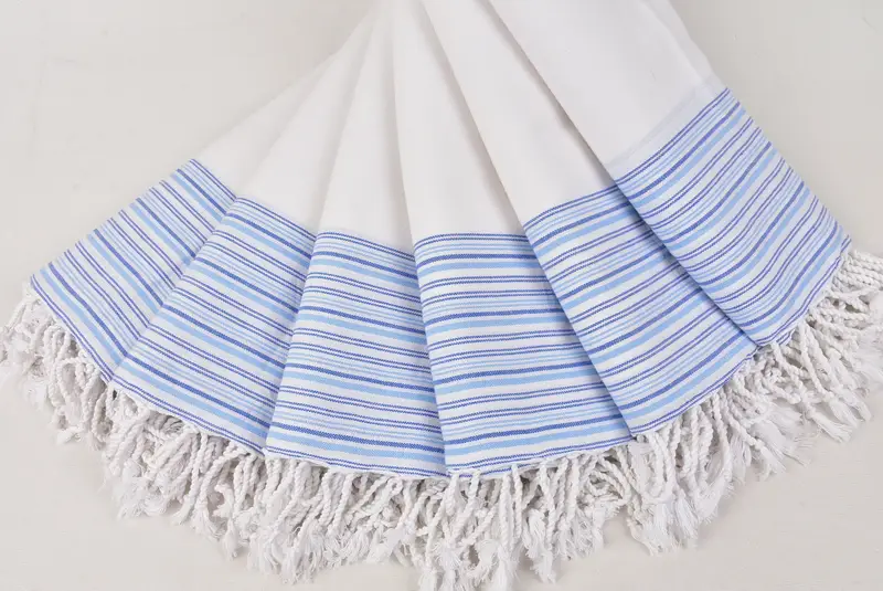 Organic Beach Towel, Gift Towel, Bachelor Party Favors, Personalized Gifts, Gym Towel, Lightweight towel, Luxury towel, 70x40 Cotton Striped Towel - 4