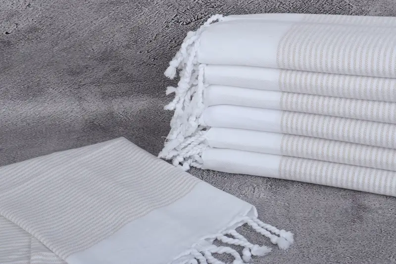 Bridal Shower Gift, Turkish Tea Towel, Towel With Name, Spa Towel, Kitchen Towel, 40x18 Cotton Striped Towel, Baby Boy Gift, Monogram Hand Towel - 2