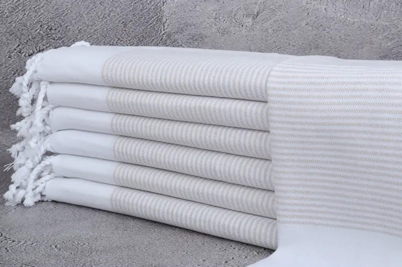 Bridal Shower Gift, Turkish Tea Towel, Towel With Name, Spa Towel, Kitchen Towel, 40x18 Cotton Striped Towel, Baby Boy Gift, Monogram Hand Towel - 1