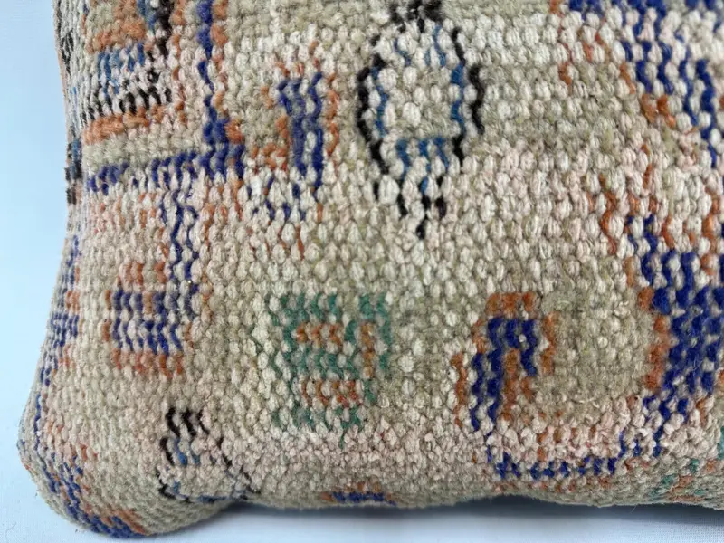 Pillow for Couch, Gift Pillow, Ikat Pillow Sham, Antique Pillows, Bohemian Cushion Cushion Case, 12x20 Beige Cushion, Pillow Cover - 2