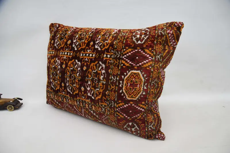 Pillow for Couch, Gift Pillow, 20x28 Orange Cushion, Bench Cushion, Decorative Bolster Pillow Case, Kilim Cushion Sham, Pet Cushion Case, Cushion - 5