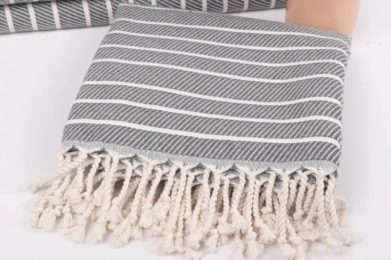 Bachelorette Favor, Quick-dry towel, Gym Towel, 70x40 Cotton Striped Towel, Cotton towel, Lightweight towel, Hammam Towel USA, Gift For Wedding Day - 5