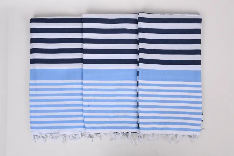 Custom Towel Beach, Soft and absorbent Turkish towel, Thin towel, Handmade Gift, Gifts For Him, Valentines Day Gift, 68x36 Cotton Striped Towel - 7