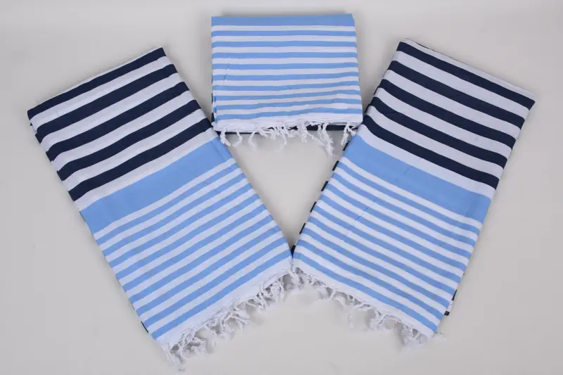 Custom Towel Beach, Soft and absorbent Turkish towel, Thin towel, Handmade Gift, Gifts For Him, Valentines Day Gift, 68x36 Cotton Striped Towel - 6