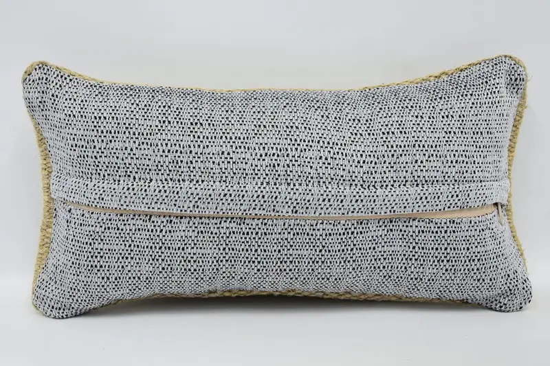 Nomadic Cushion Case, Cushion Cover, Handmade Kilim Cushion, Christmas Pillow Sham, 8x16 Beige Pillow Sham, Throw Kilim Pillow, Boho Pillow - 6