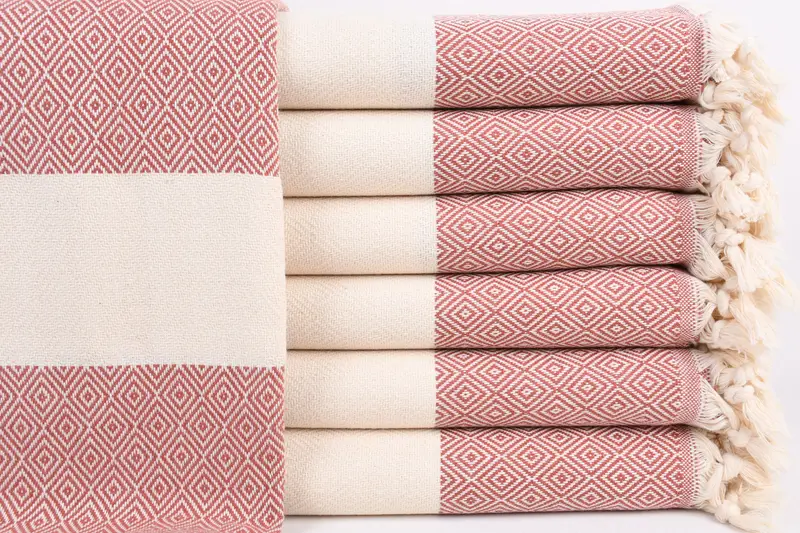 Turkish Bath Towel Organic Cotton, Beige, 40x71 Inches - Product image 1