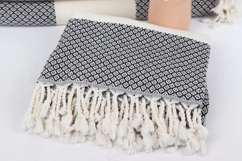 Custom Towel, Quick-Dry Beach Towel, Maid Of Honor Gift, 70x36 Linen Diamond Towel, Wedding Gifts Towel, Personalized Turkish Beach Towel - 5