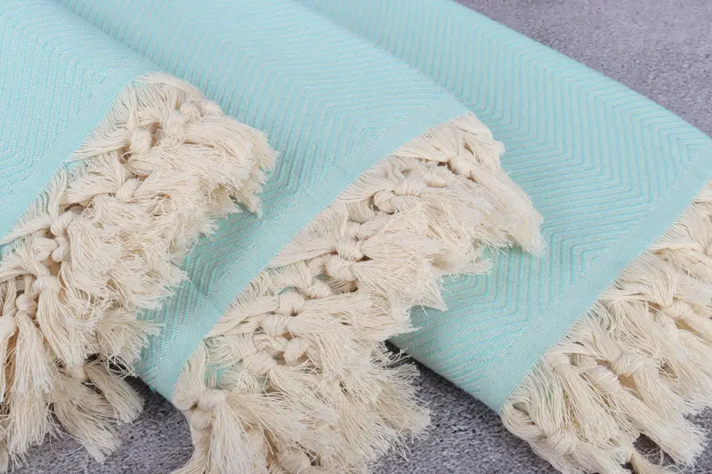Woven Throw Blanket, Gift For The Home Decor, Shower Curtain, Monogram Blanket, 84x68 Cotton Zig zag Towel, Gift Boxes, Personalized Gifts - 5
