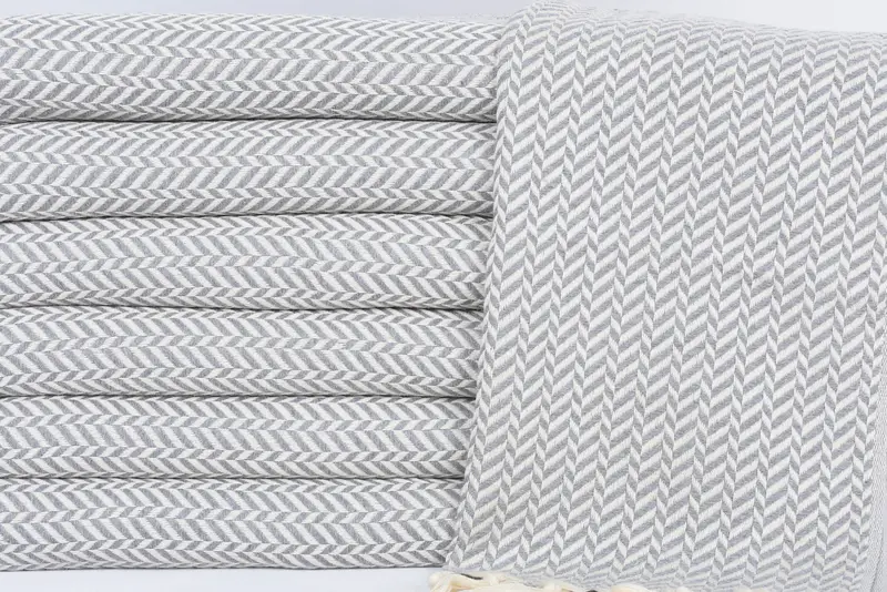 Bridesmaid Gift Towel, Embroidery Towel, Boyfriend Gift, 36x18 Cotton Chevron Towel, Personalized Gifts, Wedding Gift, Personalized Kitchen Towel - 2