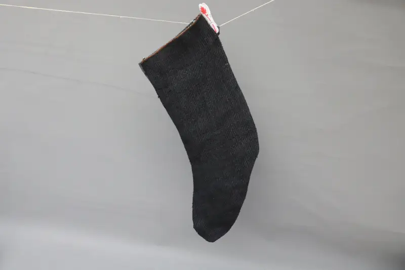 Medias navideñas negras elegantes, adornos festivos Medias navideñas