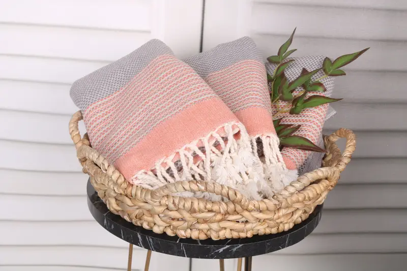 Valentines Day Gift Idea, Quick-dry towel, Best Beach Towel, Eco-friendly Turkish peshtemal towel, Bridesmaid Gift Towel, 64x40 Cotton Diamond Towel - 5
