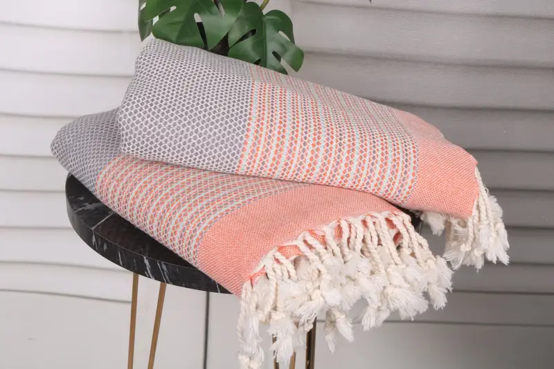 Valentines Day Gift Idea, Quick-dry towel, Best Beach Towel, Eco-friendly Turkish peshtemal towel, Bridesmaid Gift Towel, 64x40 Cotton Diamond Towel - 3