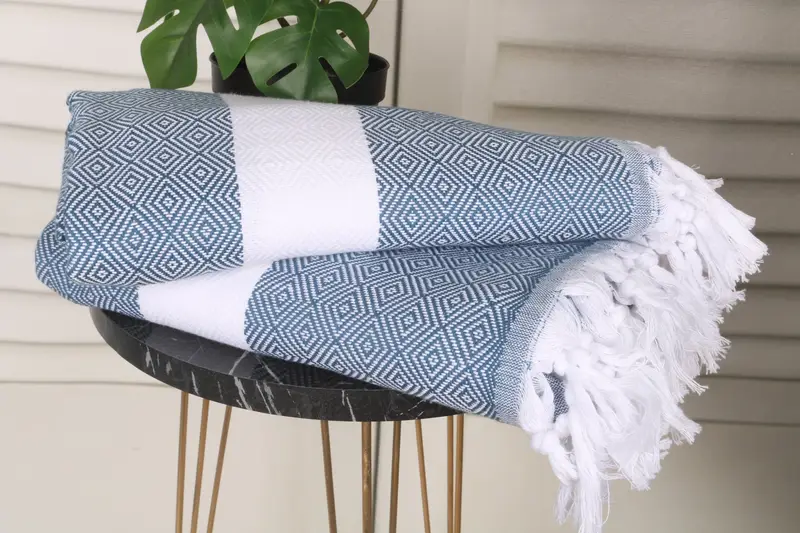 70x40 Cotton Diamond Towel, Beach Towel Bulk, Turkish bath towel, Eco-Friendly Turkish Towel, Bachelorette Party Decorations, Home Decor Towel - 3
