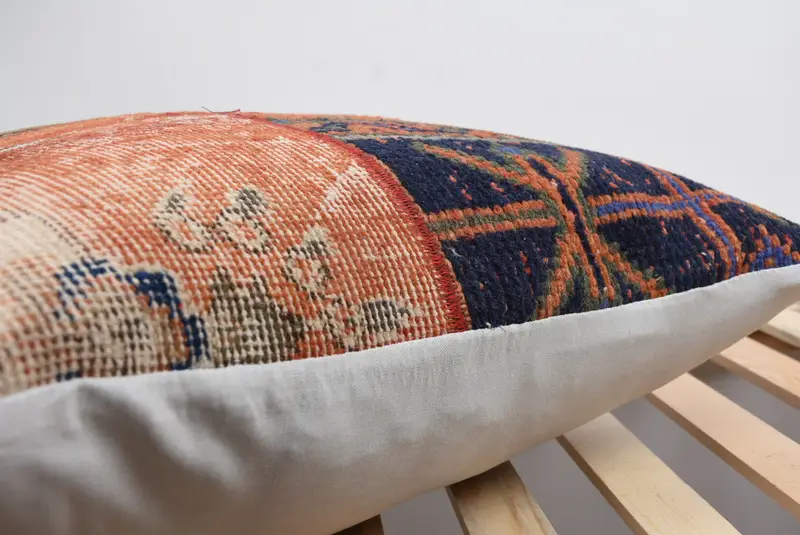Interior Designer Pillow, Vintage Kilim Throw Pillow, Pillow for Couch, Turkish Bench Pillow Cover, Cushion Case, 24x24 Red Pillow - 7