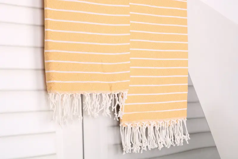 Lightweight Turkish towel, 70x40 Cotton Striped Towel, First Wedding Anniversary Gift, Absorbent Turkish towel, Gifts For Him, Christmas Gift - 8