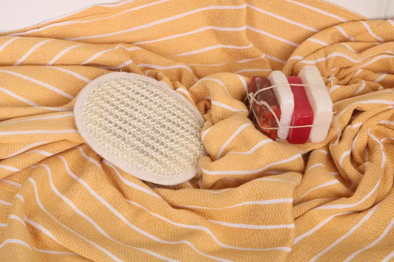 Lightweight Turkish towel, 70x40 Cotton Striped Towel, First Wedding Anniversary Gift, Absorbent Turkish towel, Gifts For Him, Christmas Gift - 7