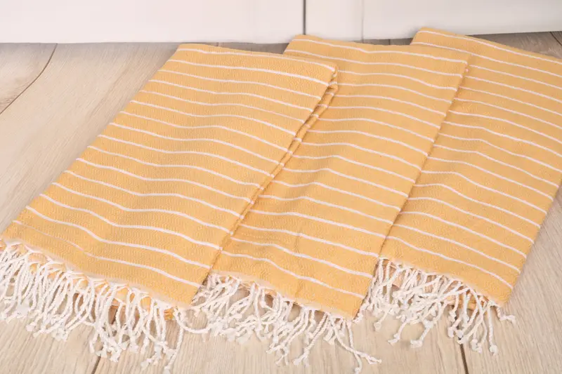 Lightweight Turkish towel, 70x40 Cotton Striped Towel, First Wedding Anniversary Gift, Absorbent Turkish towel, Gifts For Him, Christmas Gift - 6